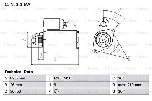 Starter BOSCH Fits DAEWOO Korando MERCEDES SSANGYONG Musso VW 86-06 0041516901 - Picture 6 of 6