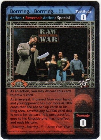 WWE: Borrring... Borrring...!!! (SS1) [Played] card type Actions Raw Deal Wrestl - Picture 1 of 1