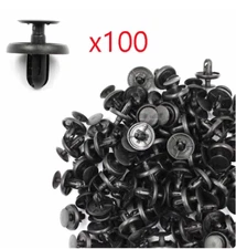 100 pcs Fender Push Clips Retainer Plastic Rivet Fastener 7mm For Toyota Pontiac
