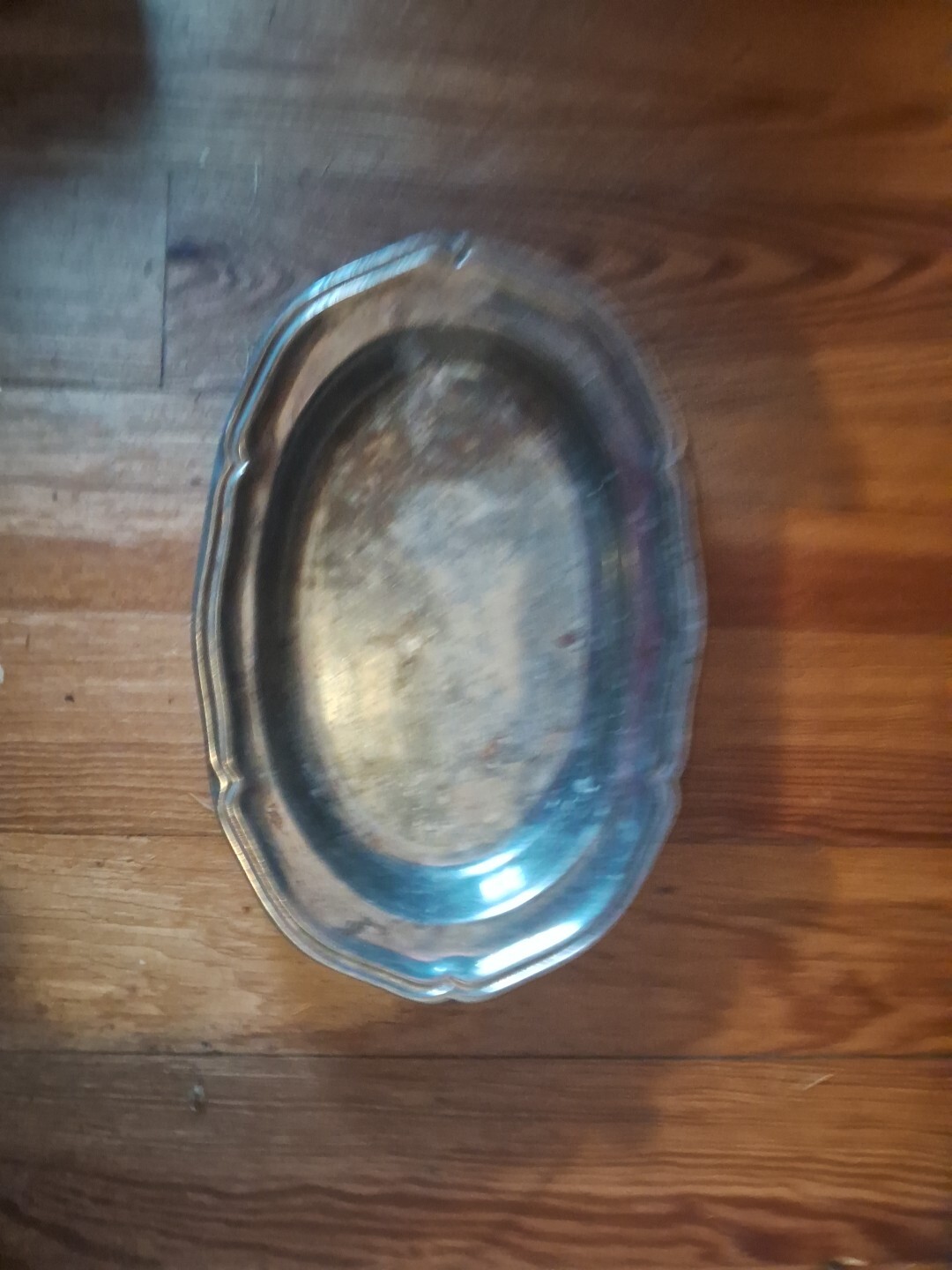 Vintage  Wilton Columbia PA Pewter Serving Cheese Plate Tray 1982 size 10.5