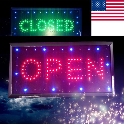 Pro LED 2in1 Open/&Close Store Shop Business Sign 9.8*20.47/" Display Neon