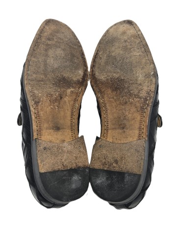 Zapatos David Eden Monk Correa Cocodrilo Negros Para Hombre Talla 11.5 - Imagen 11 de 11