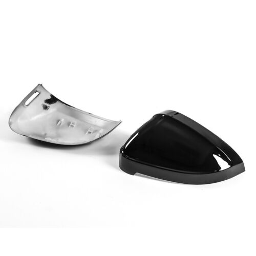 Glossy Black Mirror Cover Caps for Audi A4 B9 S4 A5 S5 RS5 2016+ W/ Lane Assist - Foto 9 di 10