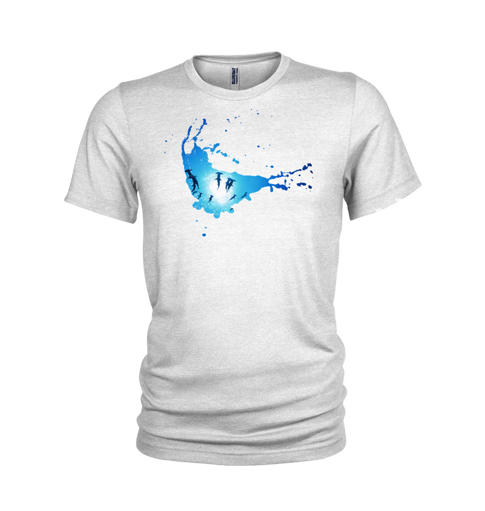 Camiseta para hombre Hammerhead Shark Splash - Excelente diseño de salpicaduras de agua buceo.