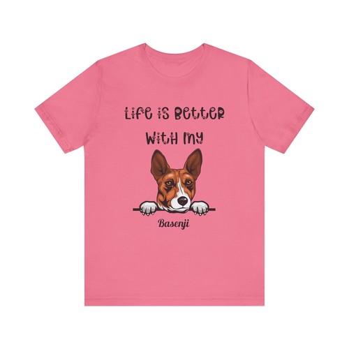 Life is Better With My Basenji Dog Lover Casual Style Unisex Short Sleeve Tee - Picture 27 of 30