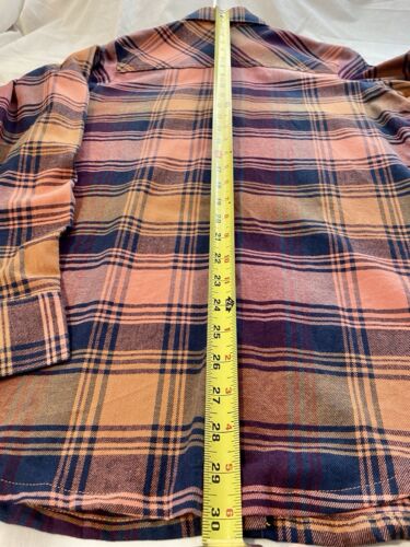 NWOT Columbia Calico Basin AL0805 Flannel Shirt Women's M Pink Navy Khaki Plaid - Picture 7 of 9