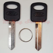 2 New Original Ford Keys Blank With OEM Ford Logo For Ford Mercury Mazda Lincoln