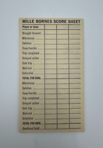 Mille Bornes Parker Brothers gioco di carte francese 1962 - pezzi di ricambio - Foto 9 di 28
