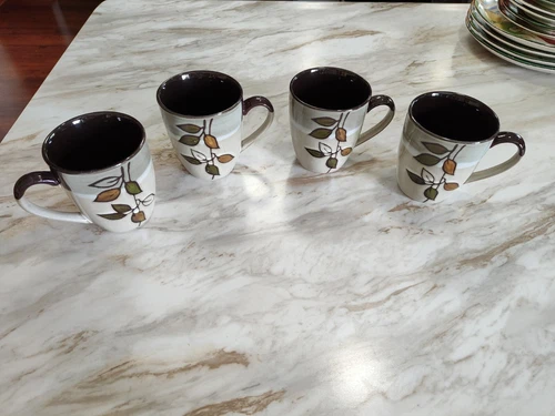  PFALTZGRAFF Everyday Set of 5 Coffee Mugs/Cups Rustic Leaves