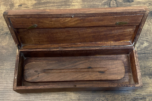Vintage Incense Burner Wooden Box W/ Storage Moon and Star Relaxation Peace - Picture 5 of 6