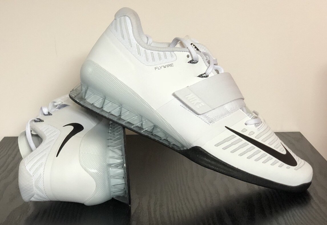 Nike Romaleos 3 Weightlifting Shoes White Volt Black 852933-100 - Men's 14 - New Nike Romaleos 3 Weightlifting Shoes White Volt Black 852933-100 - Men's 14 - New