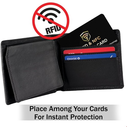 Confezione da 5 Carte Blocco RFID, Una Carta Protegge Intero Portafoglio, Protezione NFC - Foto 3 di 9