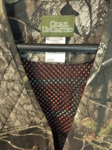 Quail Unlimited Camo Hunting Vest Men's Sz L Embroidered Dove- Small Game Pouch - Picture 3 of 19