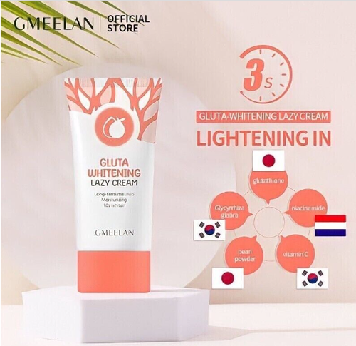 2x GMEELAN Gluta Crema Facial Blanqueadora Loción Hidratante Crema Perezosa 30g - Imagen 3 de 10
