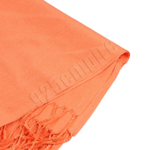 Mantón de pashmina de seda maciza y estola envolvente bufanda de mezcla de lana y seda - Imagen 17 de 88