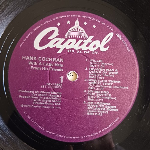 Hank Cochran – With A Little Help From His Friends (Capitol Records – ST 11807) - Imagen 3 de 4