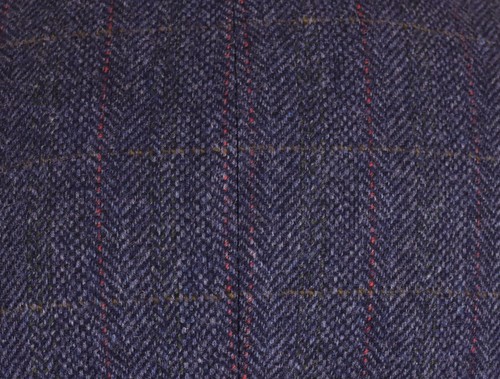 Blazer Abrigo Deportivo Polo University Club 42 L Largo Lana Azul Multi Cuadros Tweed - Imagen 5 de 13