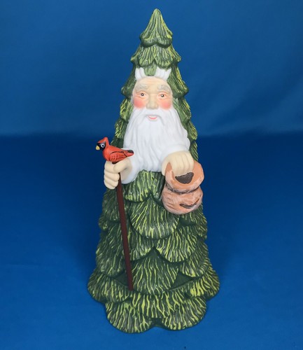 Revolving Ceramic Musical Christmas Tree Dept 56 Santa Druid Belsnickle Cardinal - Picture 2 of 11
