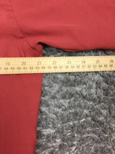 Arrow Button Up Shirt Mens Size Medium Red Ultra Silk Short Sleeve Rayon - Picture 6 of 11