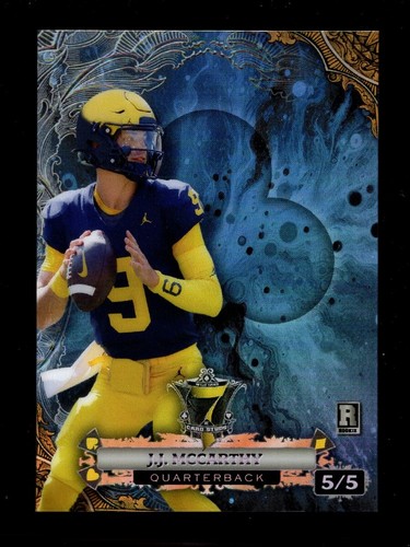 2024 WILD CARD 7 CARD STUDS J.J. McCARTHY RC 5/5 VIKINGS