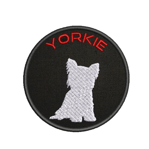 Dog Breed Silhouette Patch Embroidered Iron-on DIY Applique Vest Jacket Clothing - Afbeelding 24 van 24