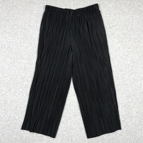 Wynne Lagenlook Hose Damen Large Plissee weites Bein Pull On Crop Akkordeonfalte - Bild 6 von 13