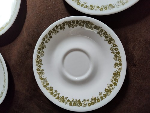 Vintage Corelle Spring Blossom (Crazy Daisy) Geschirr - 5 Untertassen 6" Zoll - Bild 4 von 8