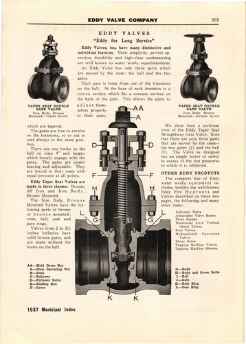 1937 Two Page Print Ad Eddy Valve Co Fire Hydrants Waterford New York - Picture 2 of 2