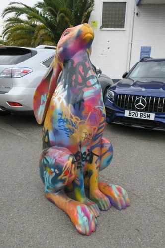 £7495 Original Jeremy Olsen Graffiti Street Art 'Hare' Garden Sculpture - 155cm