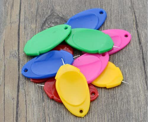 20 PZ Infilatrice ad Aghi per Cucito a Mano Filo di Plastica Anello Fai da Te Ago Semplice Th... - Foto 2 di 5