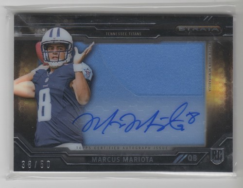 2015 Topps Strata Marcus Mariota #CCAP-MM RC AUTO JERSEY ROOKIE 38/50 SP TITANS