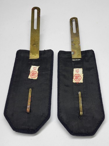 Antique Portuguese MILITARY NAVY OFFICER Embroidered Anchor Epaulettes - Picture 9 of 9