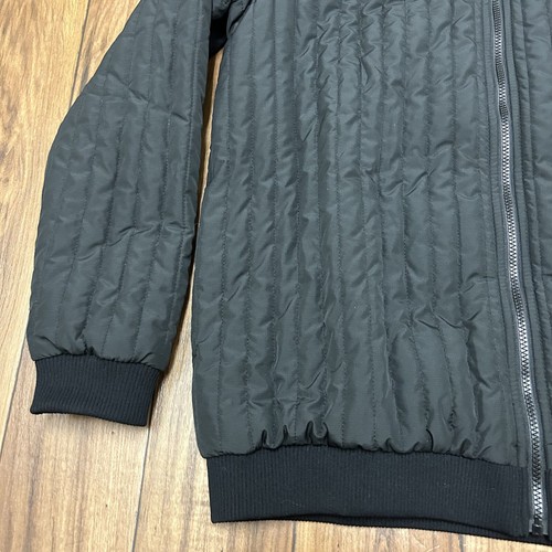 RAINS Quilted Puffer Jacket Full Zip High Neck Black Ribbed Men’s XL - Picture 5 of 13