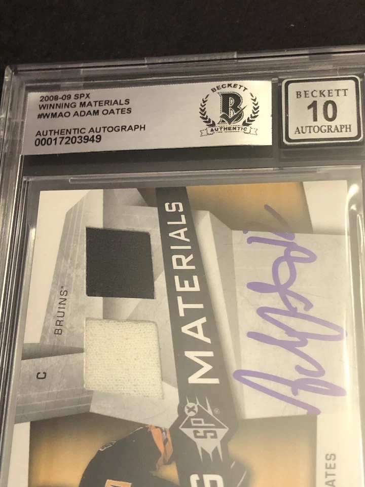 Beckett 10 Gem Mint Autograph  2008-09 SPx Winning Materials Adam Oates Signed - Image 3 of 4