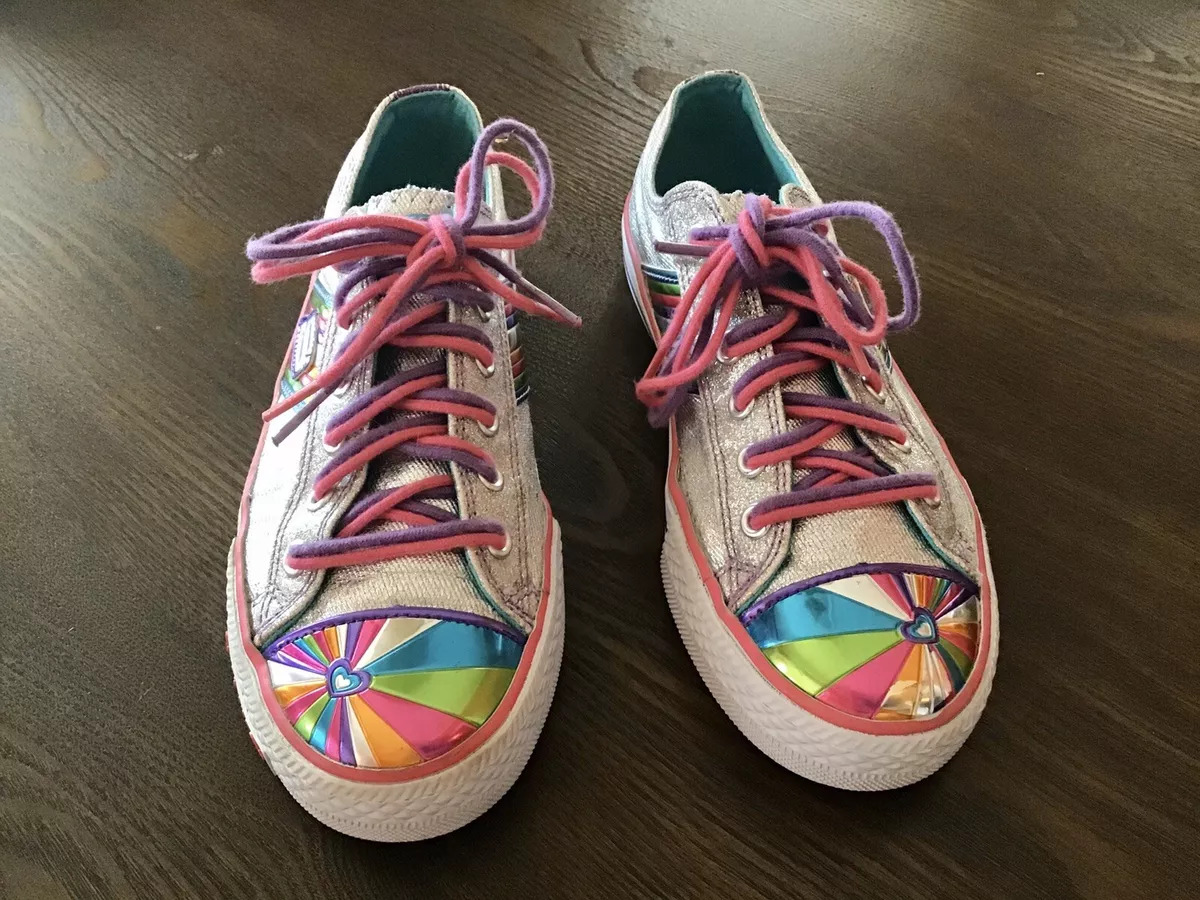 SPORTY SHORTY BY Skechers Girls Tennis Shoes Double Laces Multicolor Size 5