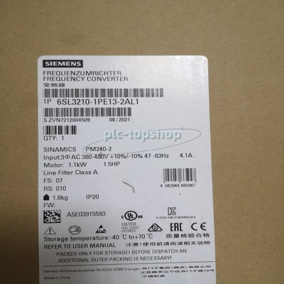 NEW   6SL3210-1PE13-2AL1 6SL3 210-1PE13-2AL1 Converter Factory Sealed PLC #W9