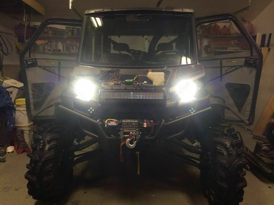 Para Yamaha Big Bear 350 YFM350FW 4x4 1987-1999 - Kit Bombillas Faros LED 6000K Foto 3 de 4