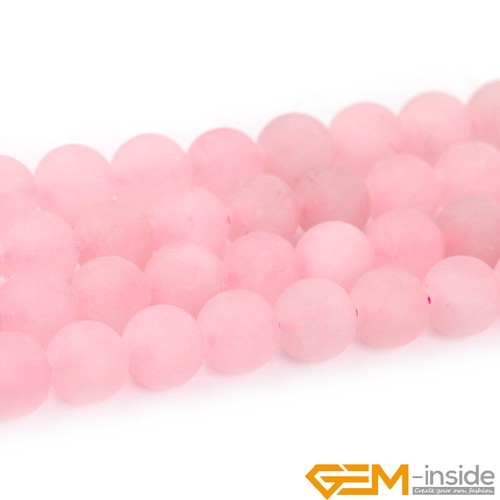 Natural Gemstone Assorted Frosted Matte Round Beads For Jewellery Making 15" - Foto 254 di 661