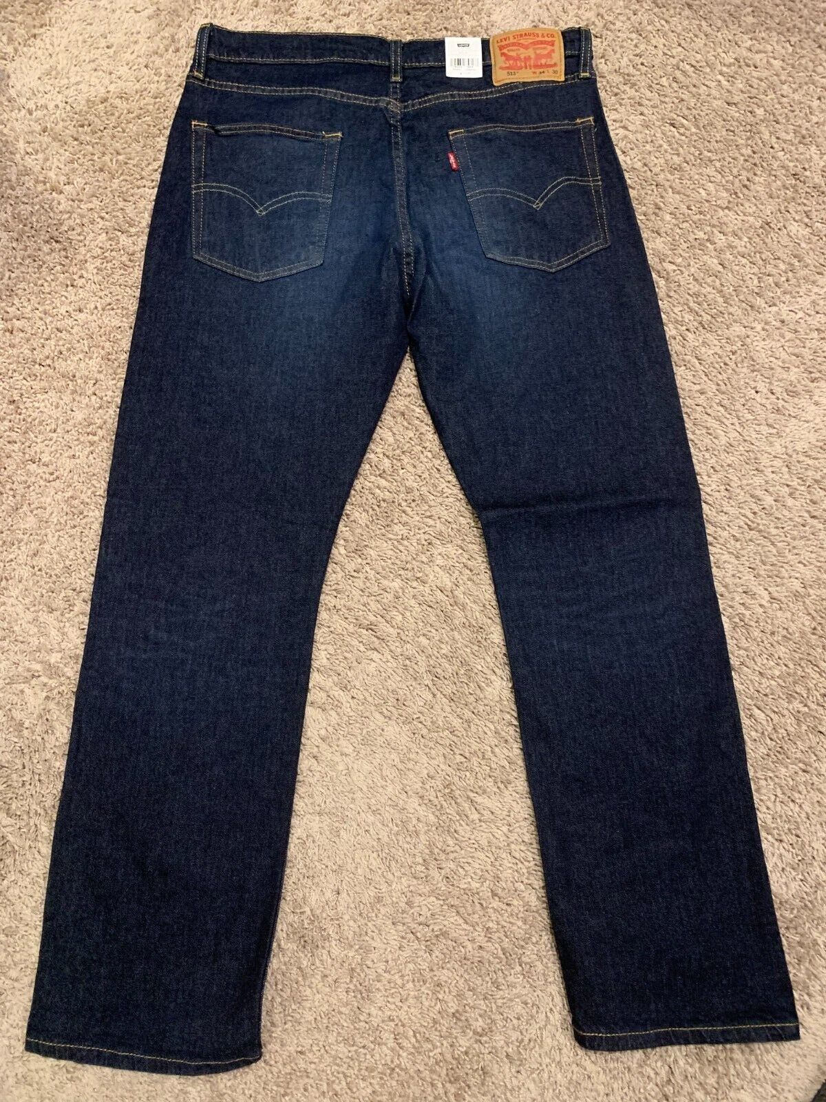 Levi's 513 Slim Straight Blue Jeans W/ Flex Stretch Men's Sizes RT$69.5 NWT 0942