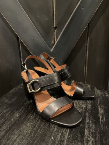 COACH Mabel Sandal in Black Leather Women’s Size 11 Shoes - NWOB - Picture 2 of 8