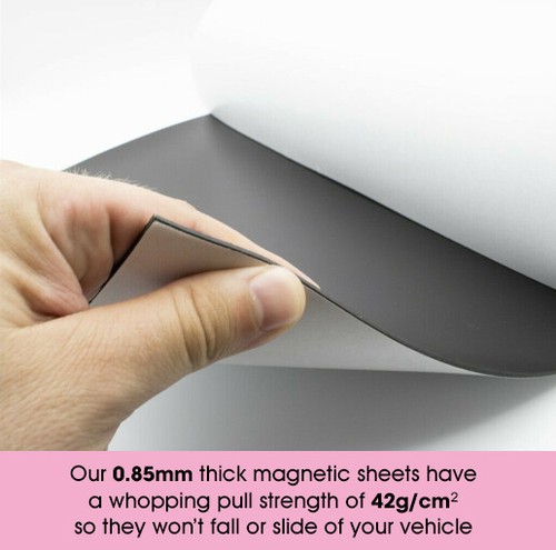 Magnetic Sheeting Sign Vinyl WHITE or ADHESIVE Magnet Rolls for Car Van Vehicle - Picture 17 of 33