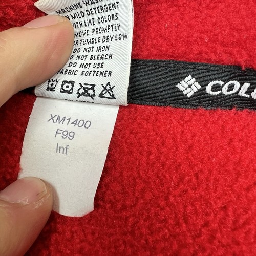 Chaleco Deportivo De Colección Columbia Olympics NBC Logo Cremallera Completa Rojo Bordado Vellón XL - Imagen 5 de 10
