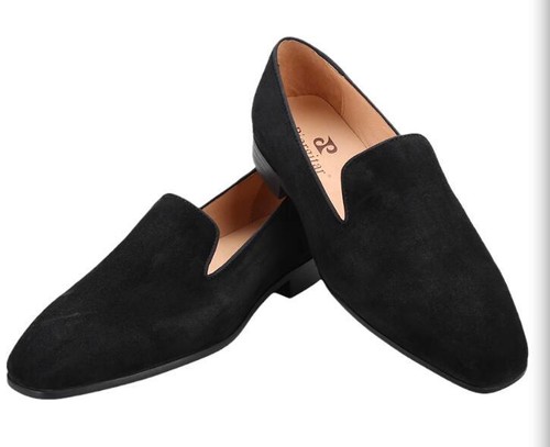 Men's Fashion British Round Toe Slip On Loafers Casual Party Suede Dress Shoes - Picture 6 of 24