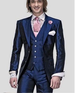 Custom Made Blue Groom Tuxedos Best Man Formal Men Morning Wedding Image Is Loading Custom Made Blue Groom Tuxedos Best Man Formal