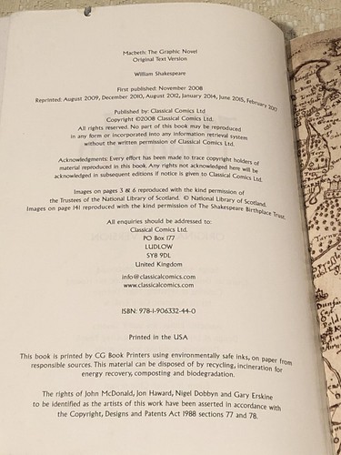 Macbeth:Graphic Novel Original Text William Shakespeare Classical Comics 2017 PB - Picture 10 of 20