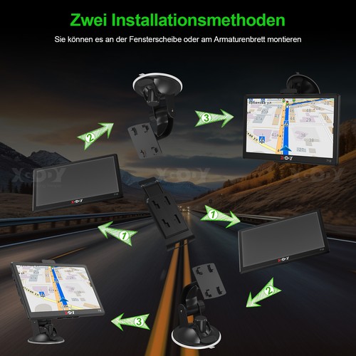 XGODY Tragbarer Auto PKW LKW KFZ Navigationsgerät Drive 7 Zoll EUROPE NAVI Neu - Bild 11 von 13