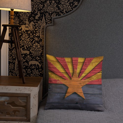 Rustic Arizona Flag Basic Pillow - Picture 10 of 14
