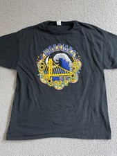 Golden State Warriors NBA '47 Brand Vintage Tubular Blue Logo Men's T-Shirt Sz L