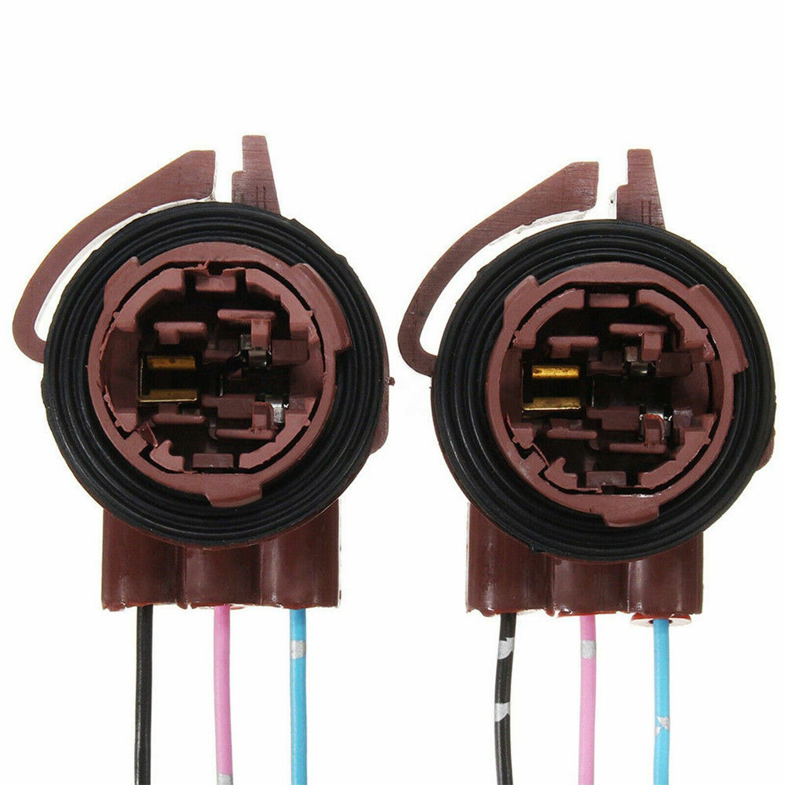 2pcs 3157 4157 Wedge Bulb Female Lamp Socket DRL Brake Turn Light