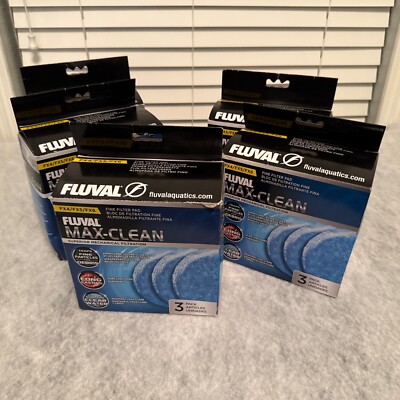 FLUVAL MAX CLEAN BLUE FINE FILTER PADS 3PK A248 FX4 FX5 FX6 CANISTER FILTER NEW
